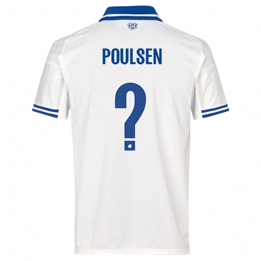 נשים Xander Poulsen #0 לבן כחול ג'רזי ביתית 2025/26 חולצה קצרה