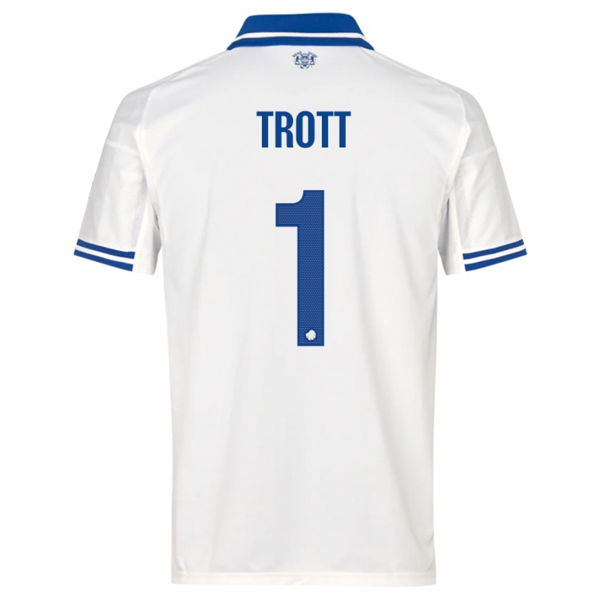 נשים ניית׳ן טרוט #1 לבן כחול ג'רזי ביתית 2025/26 חולצה קצרה