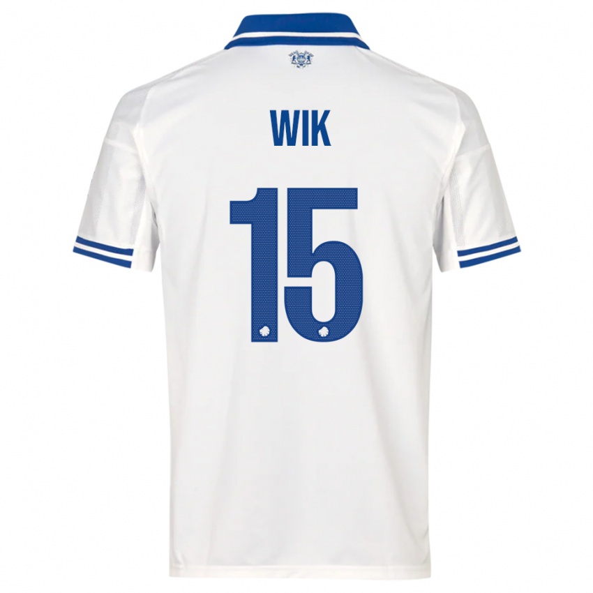 נשים Viktoria Wik #15 לבן כחול ג'רזי ביתית 2025/26 חולצה קצרה