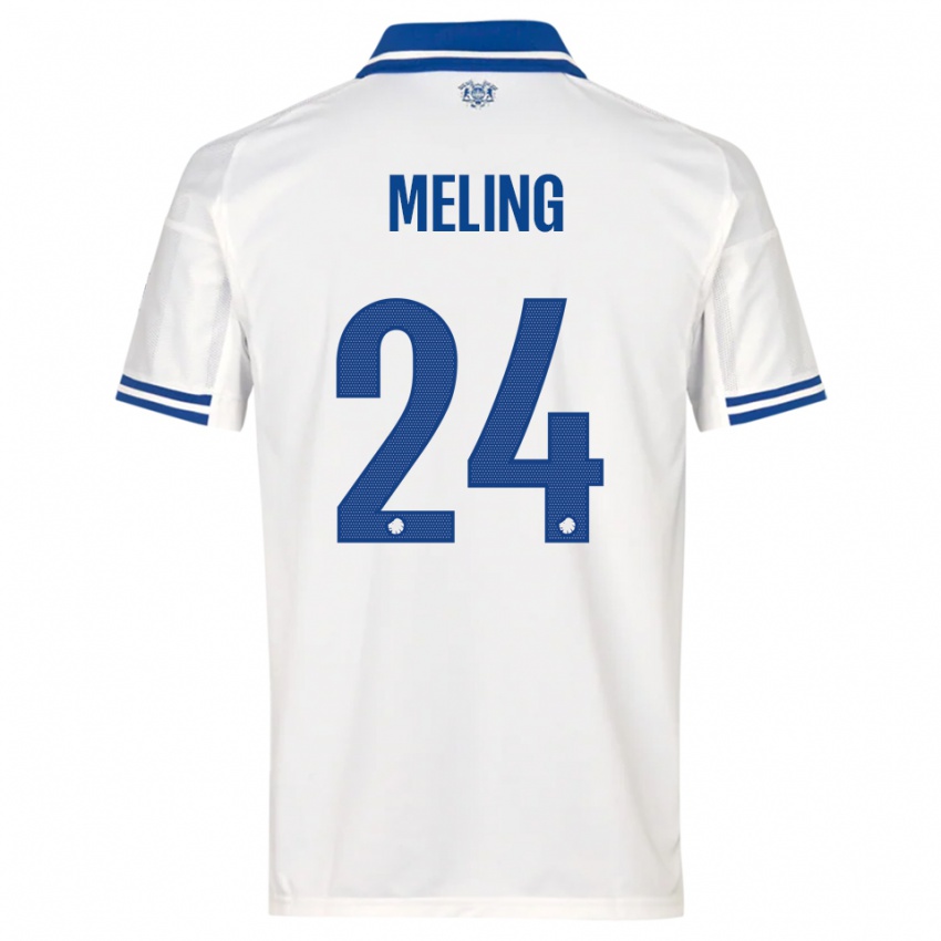 נשים בירגר מלינג #24 לבן כחול ג'רזי ביתית 2025/26 חולצה קצרה