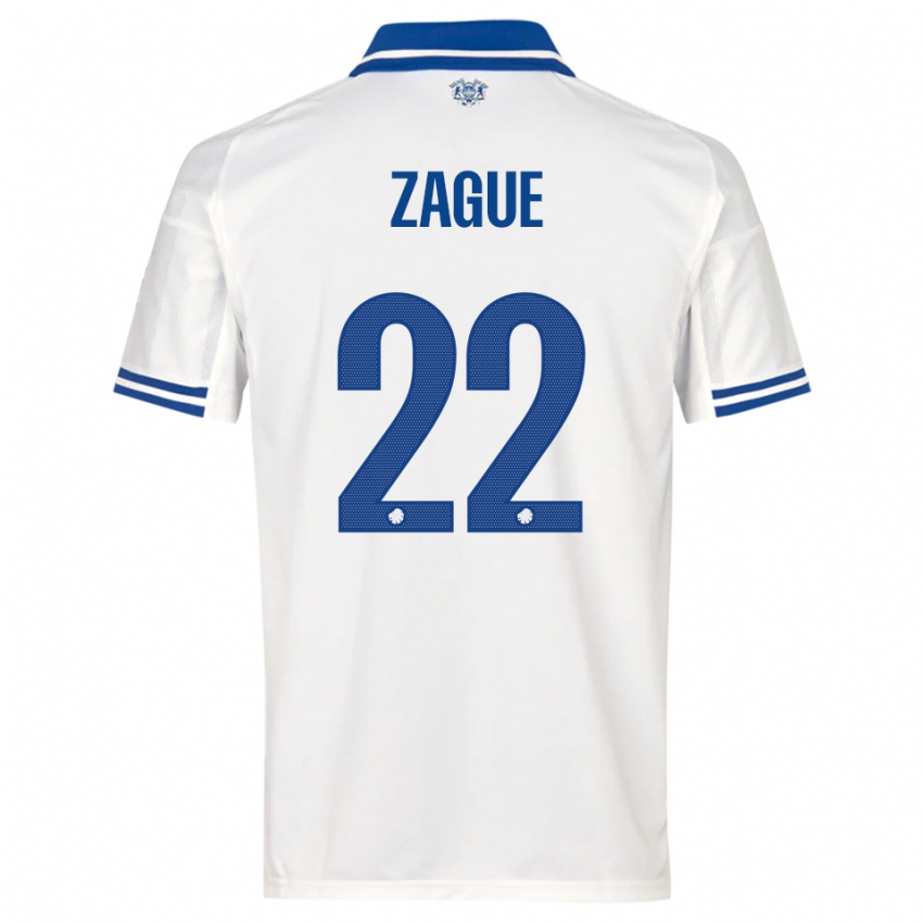 נשים יורם זאג #22 לבן כחול ג'רזי ביתית 2025/26 חולצה קצרה