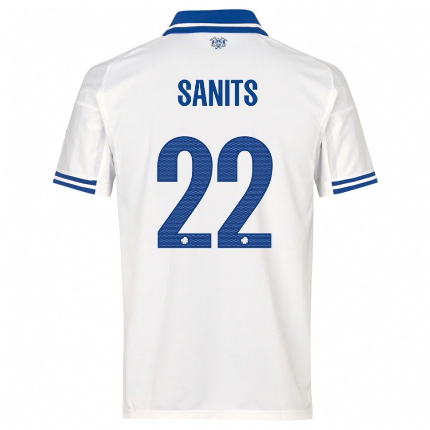 נשים Dimitri Sanits #22 לבן כחול ג'רזי ביתית 2025/26 חולצה קצרה