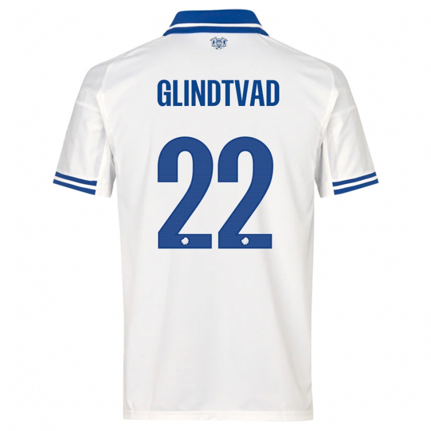 נשים William Glindtvad #22 לבן כחול ג'רזי ביתית 2025/26 חולצה קצרה