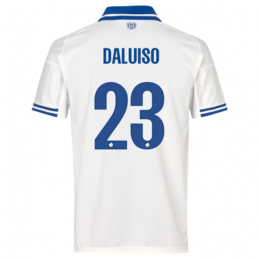 נשים Christoffer Daluiso #23 לבן כחול ג'רזי ביתית 2025/26 חולצה קצרה