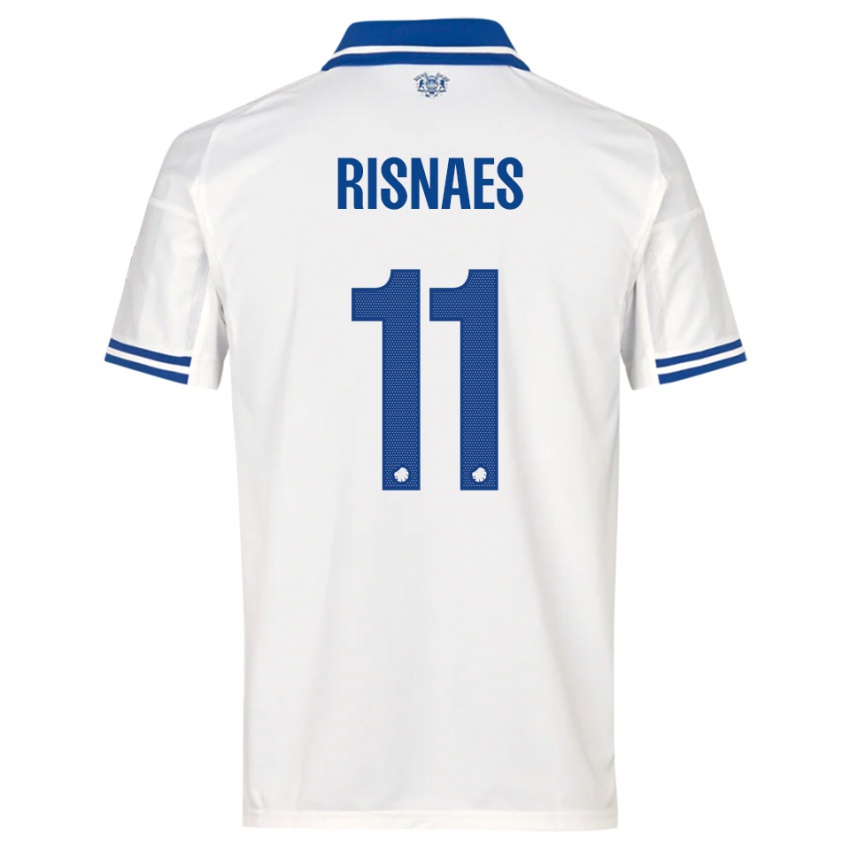 נשים רוברטו ריסנייס #11 לבן כחול ג'רזי ביתית 2025/26 חולצה קצרה