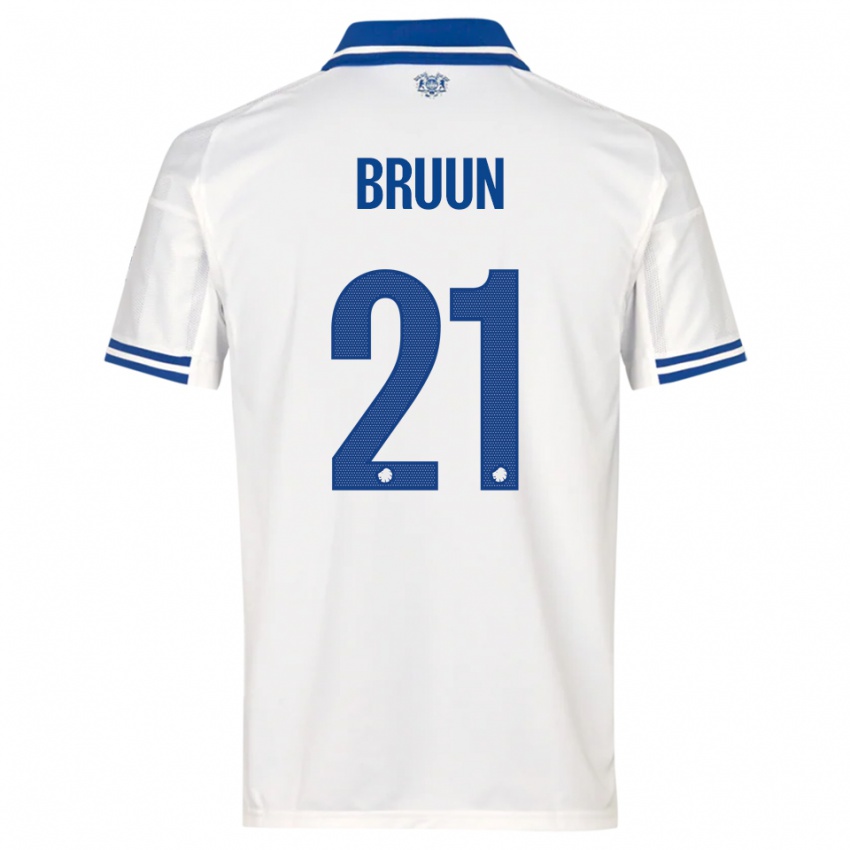 נשים Alfred Bruun #21 לבן כחול ג'רזי ביתית 2025/26 חולצה קצרה