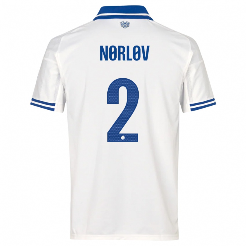 נשים William Nørløv #2 לבן כחול ג'רזי ביתית 2025/26 חולצה קצרה