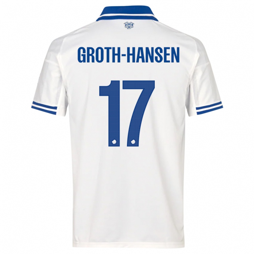 נשים Paula Groth-Hansen #17 לבן כחול ג'רזי ביתית 2025/26 חולצה קצרה