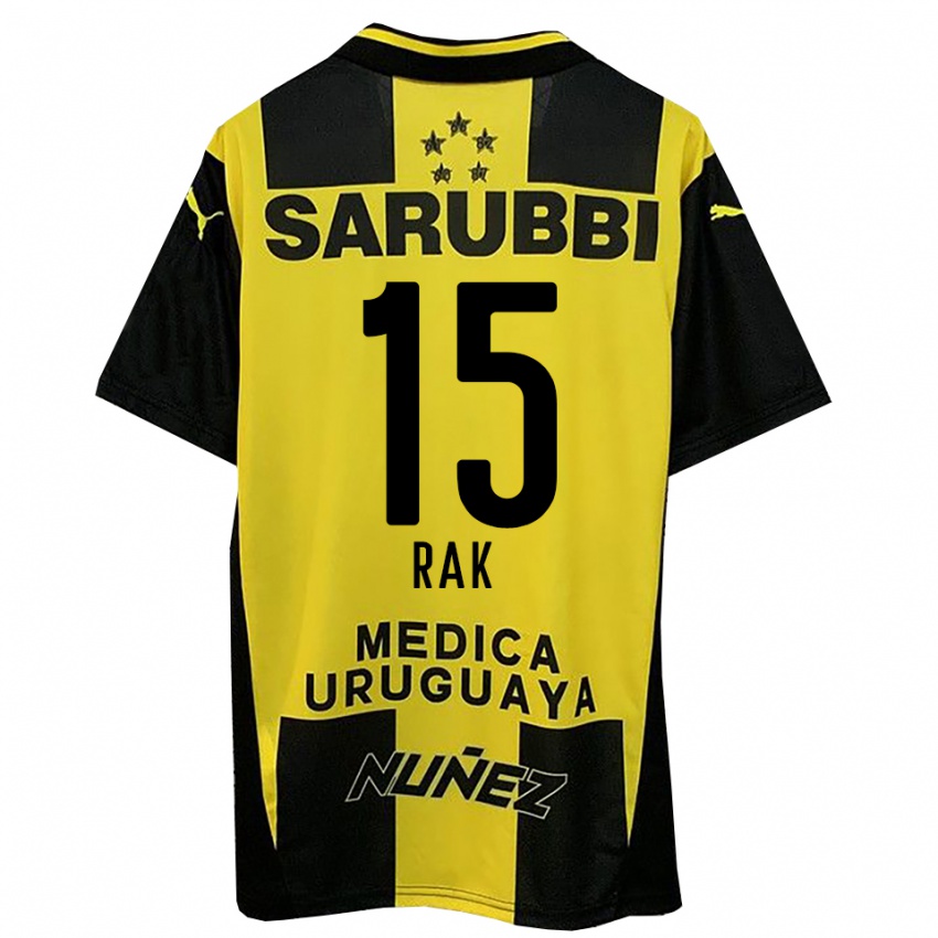 נשים Yonatthan Rak #15 צהוב שחור ג'רזי ביתית 2025/26 חולצה קצרה