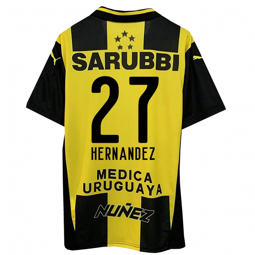 נשים לוקאס הרננדס #27 צהוב שחור ג'רזי ביתית 2025/26 חולצה קצרה