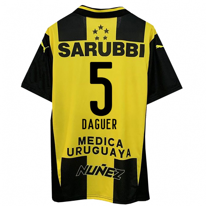 נשים Julio Daguer #5 צהוב שחור ג'רזי ביתית 2025/26 חולצה קצרה