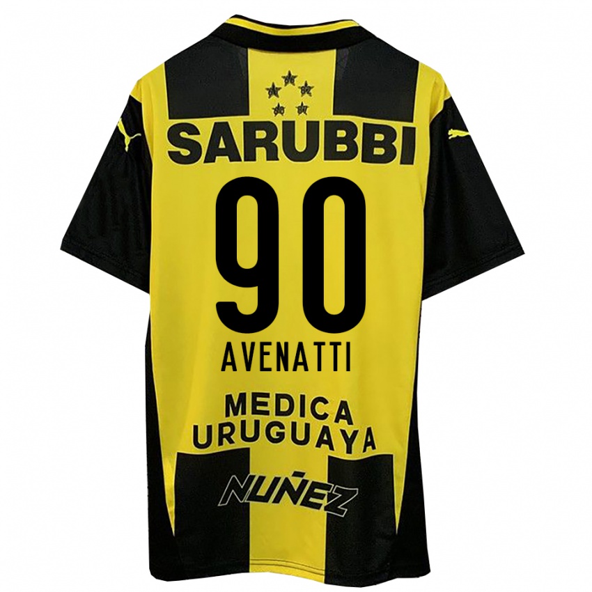 נשים פליפה אוונאטי #90 צהוב שחור ג'רזי ביתית 2025/26 חולצה קצרה