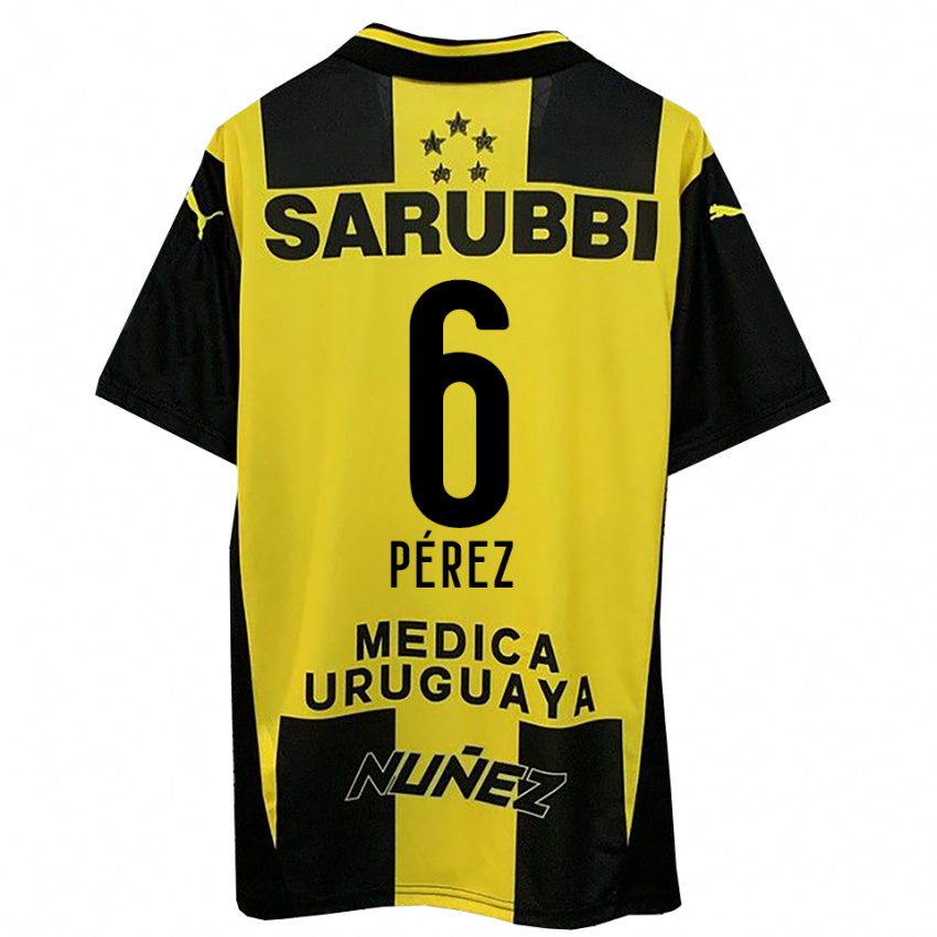 נשים רודריגו פרס קסאדה #6 צהוב שחור ג'רזי ביתית 2025/26 חולצה קצרה