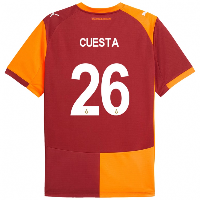 נשים Carlos Cuesta #26 אדום כתום ג'רזי ביתית 2025/26 חולצה קצרה