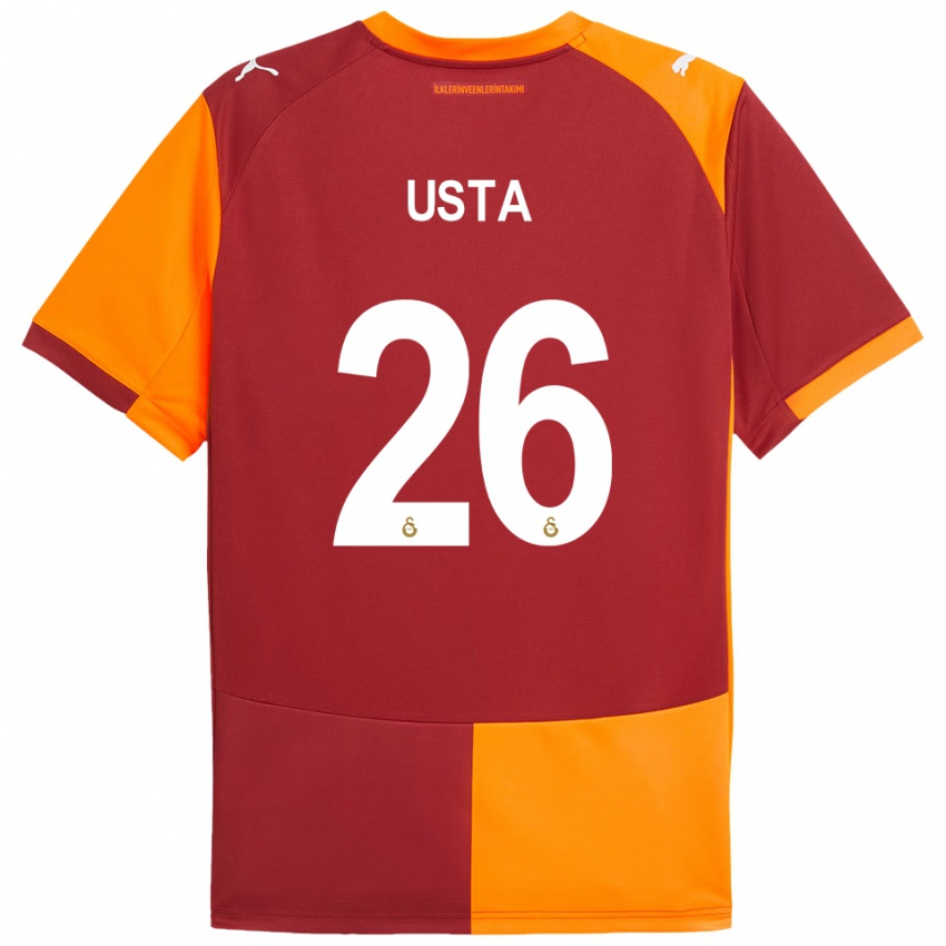 נשים Alanur Usta #26 אדום כתום ג'רזי ביתית 2025/26 חולצה קצרה