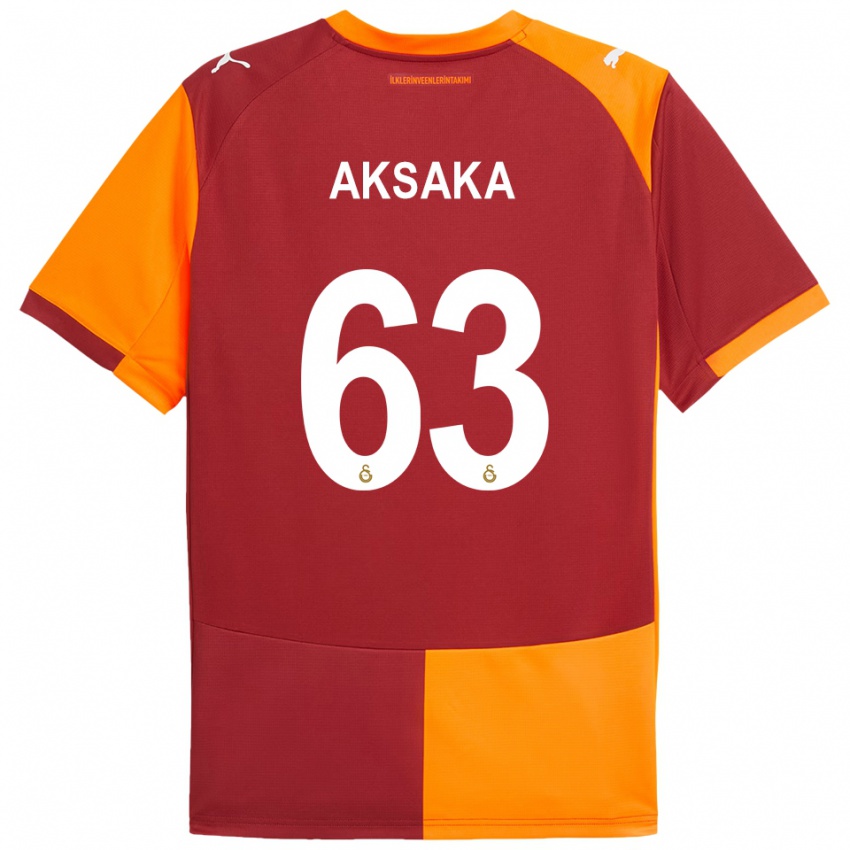 נשים Baran Aksaka #63 אדום כתום ג'רזי ביתית 2025/26 חולצה קצרה