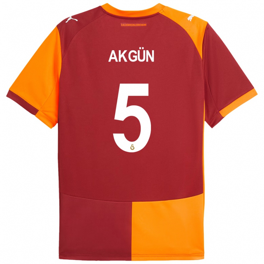 נשים Cihan Akgün #5 אדום כתום ג'רזי ביתית 2025/26 חולצה קצרה