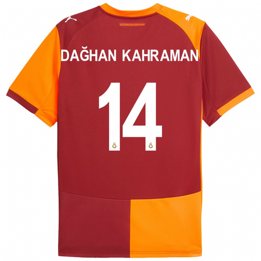 נשים Yusuf Dağhan Kahraman #14 אדום כתום ג'רזי ביתית 2025/26 חולצה קצרה
