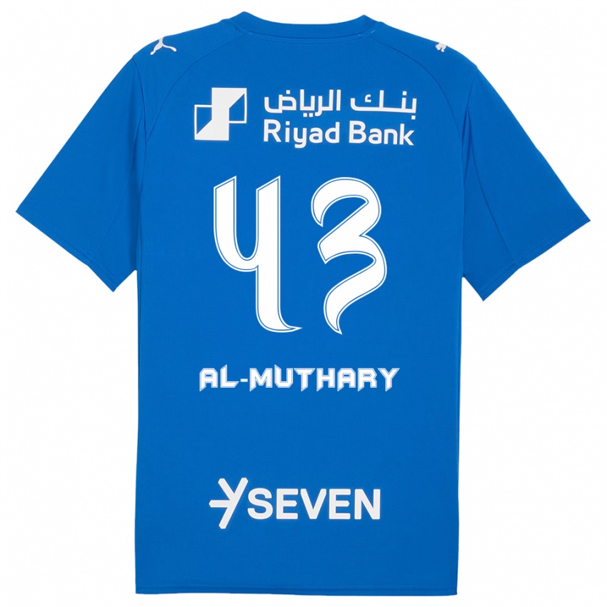 נשים Saad Al-Muthary #43 כחול לבן ג'רזי ביתית 2025/26 חולצה קצרה