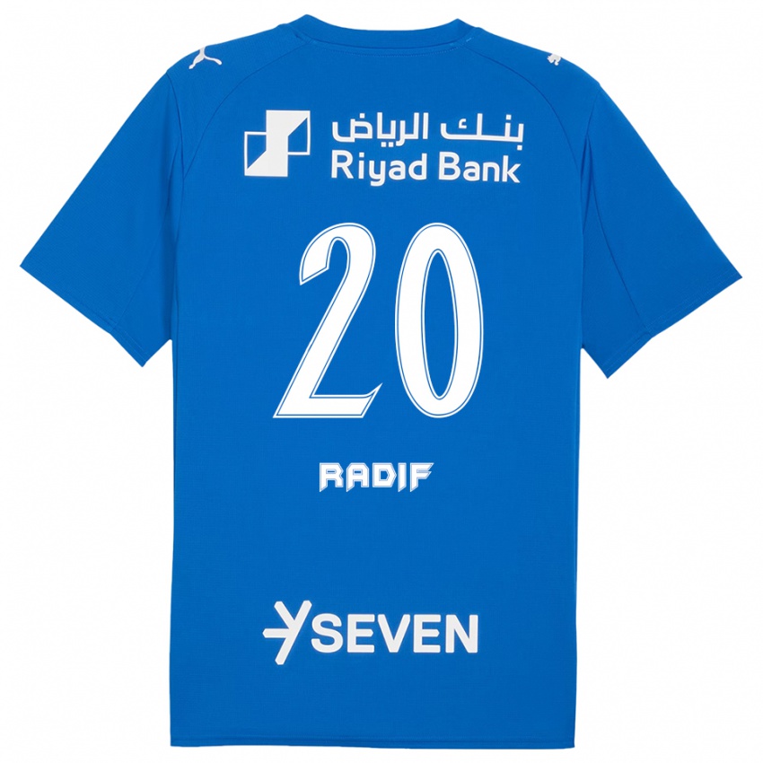 נשים עבדאללה ראדיף #20 כחול לבן ג'רזי ביתית 2025/26 חולצה קצרה