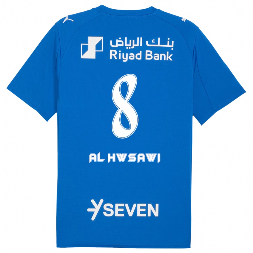 נשים Al Bandari Al-Hwsawi #8 כחול לבן ג'רזי ביתית 2025/26 חולצה קצרה