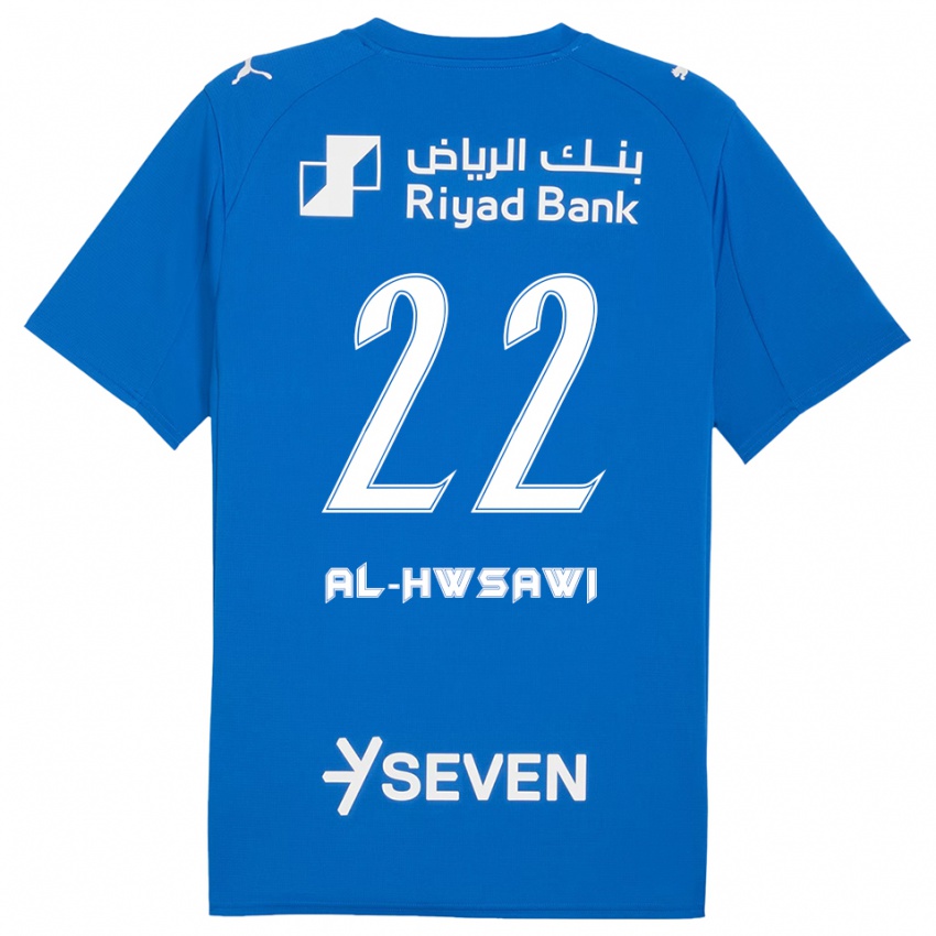 נשים Shrooq Al-Hwsawi #22 כחול לבן ג'רזי ביתית 2025/26 חולצה קצרה