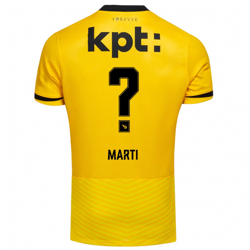 נשים Robin Marti #0 צהוב שחור ג'רזי ביתית 2025/26 חולצה קצרה