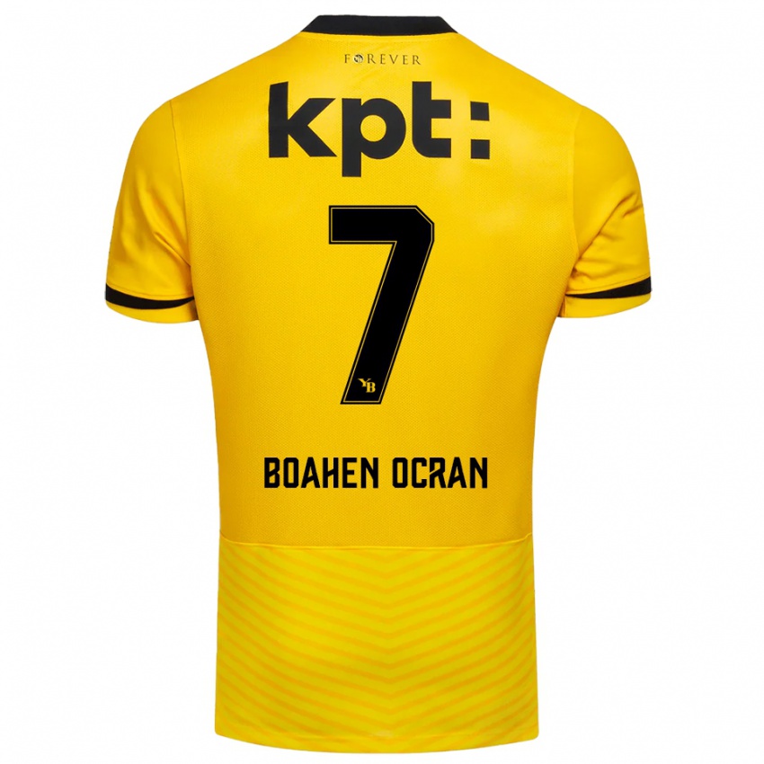 נשים Bright Boahen Ocran #7 צהוב שחור ג'רזי ביתית 2025/26 חולצה קצרה