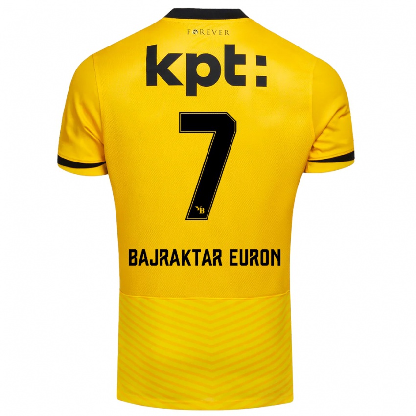 נשים Euron Bajraktar #7 צהוב שחור ג'רזי ביתית 2025/26 חולצה קצרה