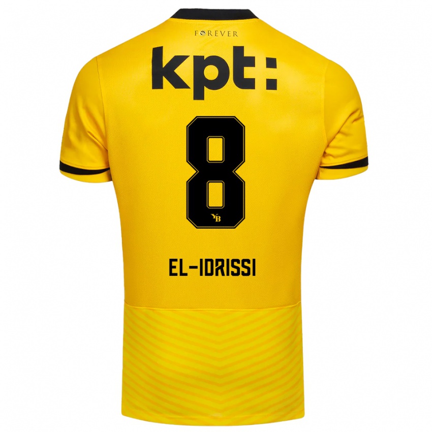 נשים Ben El-Idrissi #8 צהוב שחור ג'רזי ביתית 2025/26 חולצה קצרה