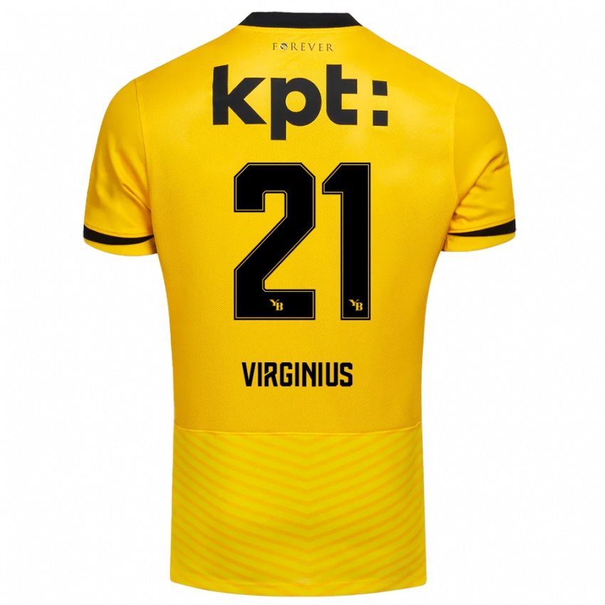 נשים אלן וירז'יניוס #21 צהוב שחור ג'רזי ביתית 2025/26 חולצה קצרה