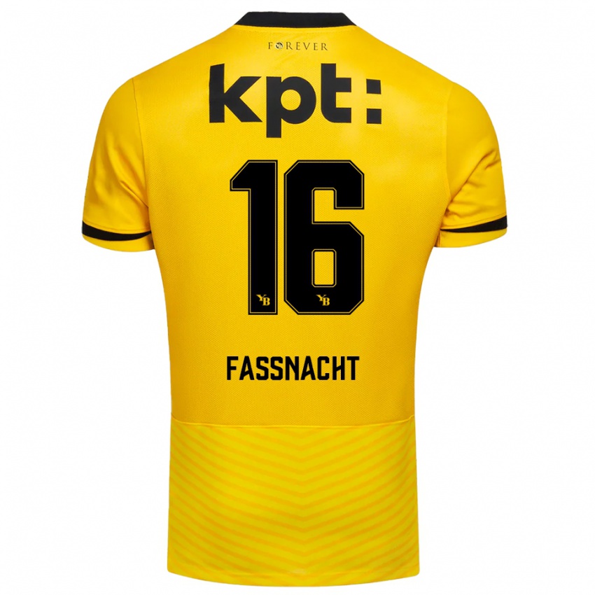 נשים כריסטיאן פאסנאכט #16 צהוב שחור ג'רזי ביתית 2025/26 חולצה קצרה