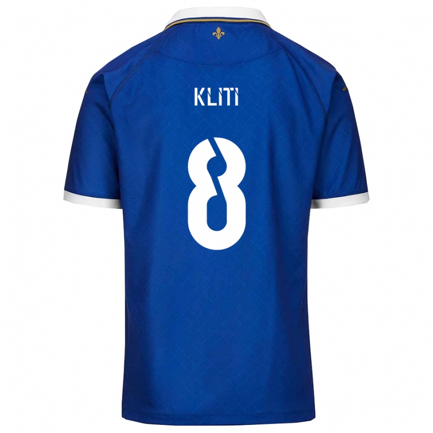 נשים Ayoub Kliti #8 כחול זהב ג'רזי ביתית 2025/26 חולצה קצרה