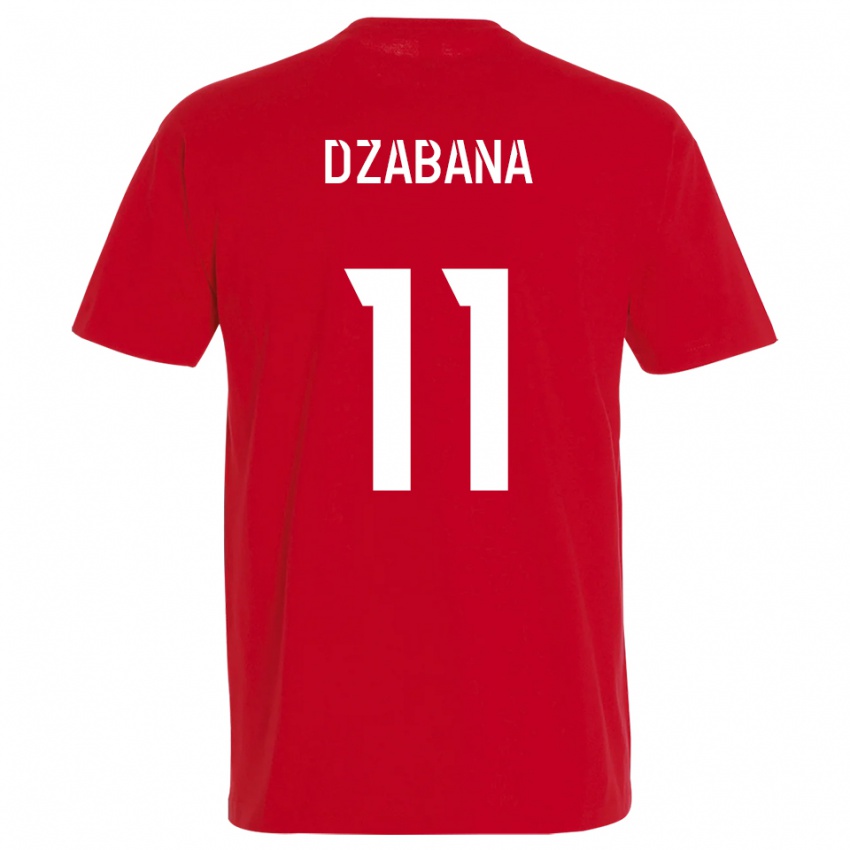 נשים אלאן דזבנה #11 אדום צהוב ג'רזי ביתית 2025/26 חולצה קצרה
