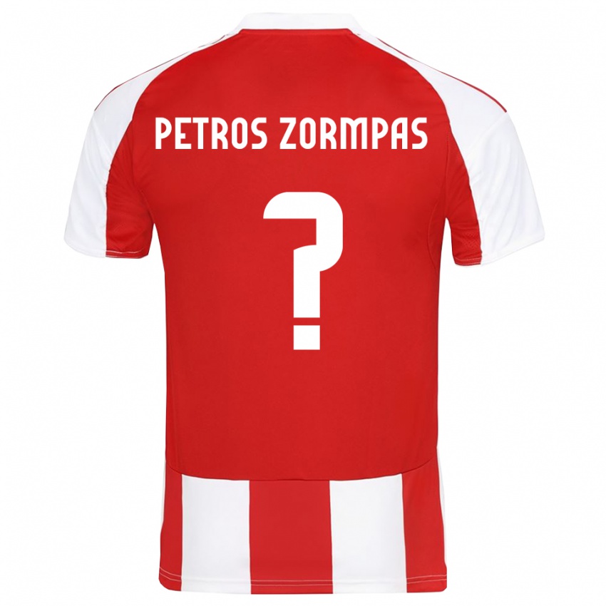 נשים Spyridon Petros Zormpas #0 אדום לבן ג'רזי ביתית 2025/26 חולצה קצרה