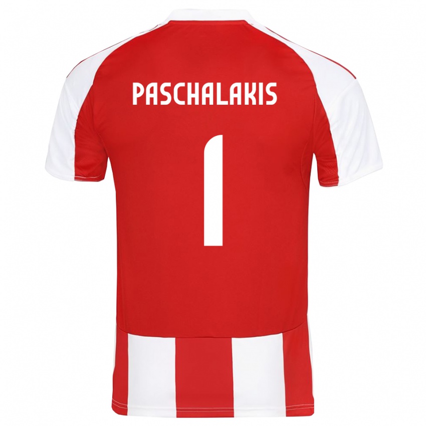 נשים אלכסנדרוס פסחלאקיס #1 אדום לבן ג'רזי ביתית 2025/26 חולצה קצרה