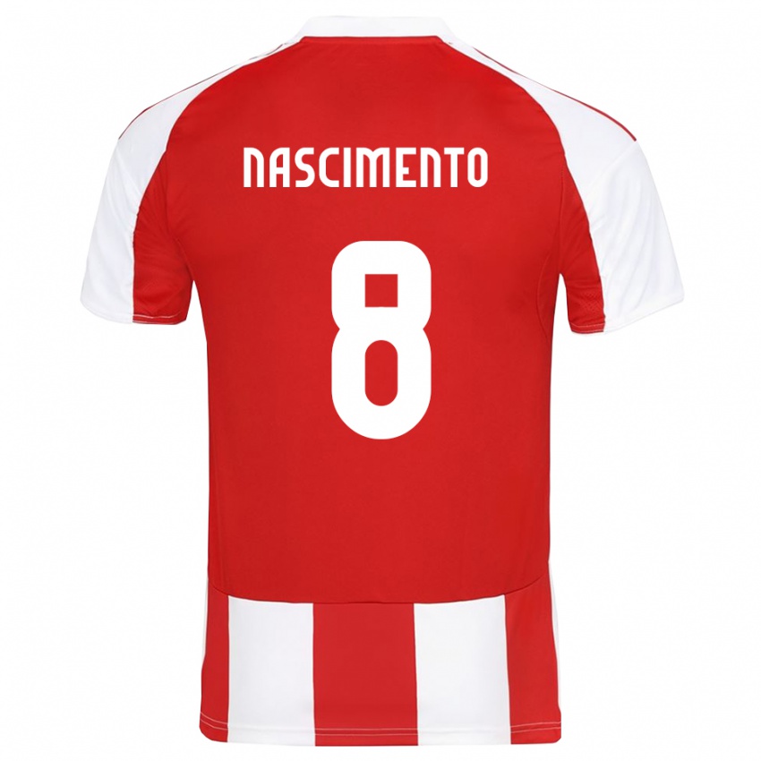נשים דיאוגו אנדרה סנטוס נסימנטו #8 אדום לבן ג'רזי ביתית 2025/26 חולצה קצרה