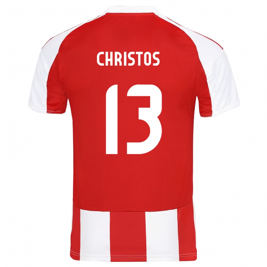 נשים Christos Michailidis #13 אדום לבן ג'רזי ביתית 2025/26 חולצה קצרה