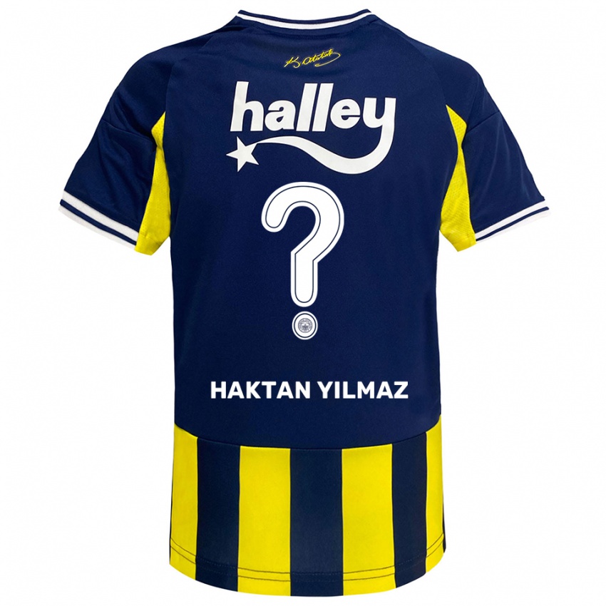 נשים Haktan Yılmaz #0 צהוב כחול נייבי לבן ג'רזי ביתית 2025/26 חולצה קצרה
