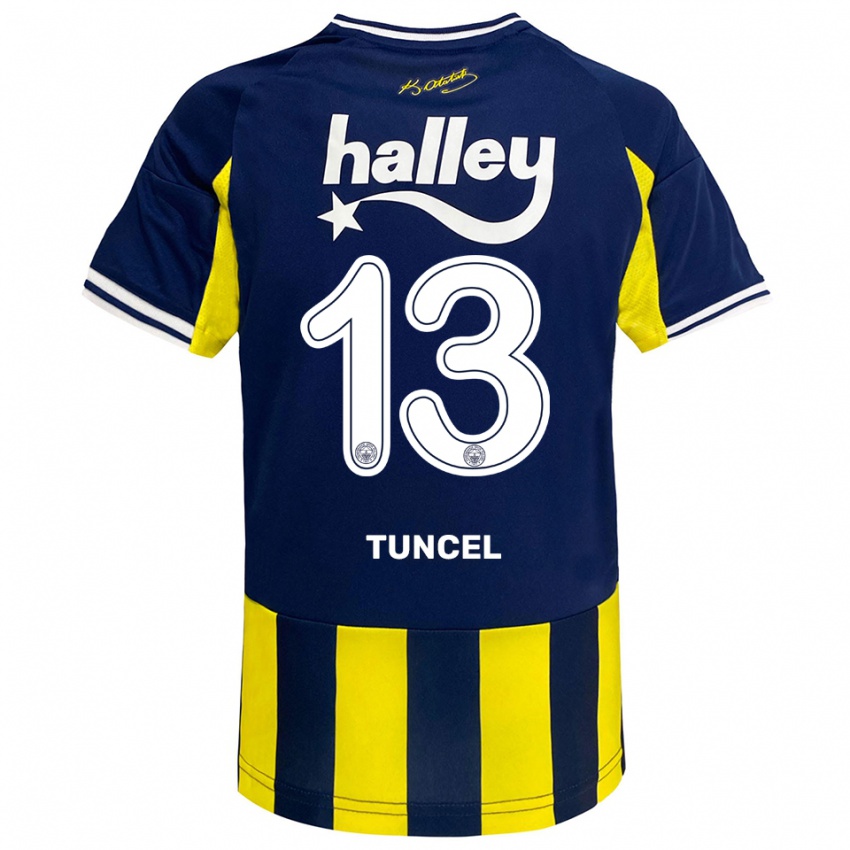 נשים Ercan Tuncel #13 צהוב כחול נייבי לבן ג'רזי ביתית 2025/26 חולצה קצרה