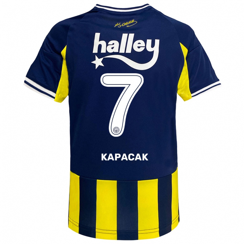 נשים בוראק קאפאג'אק #7 צהוב כחול נייבי לבן ג'רזי ביתית 2025/26 חולצה קצרה