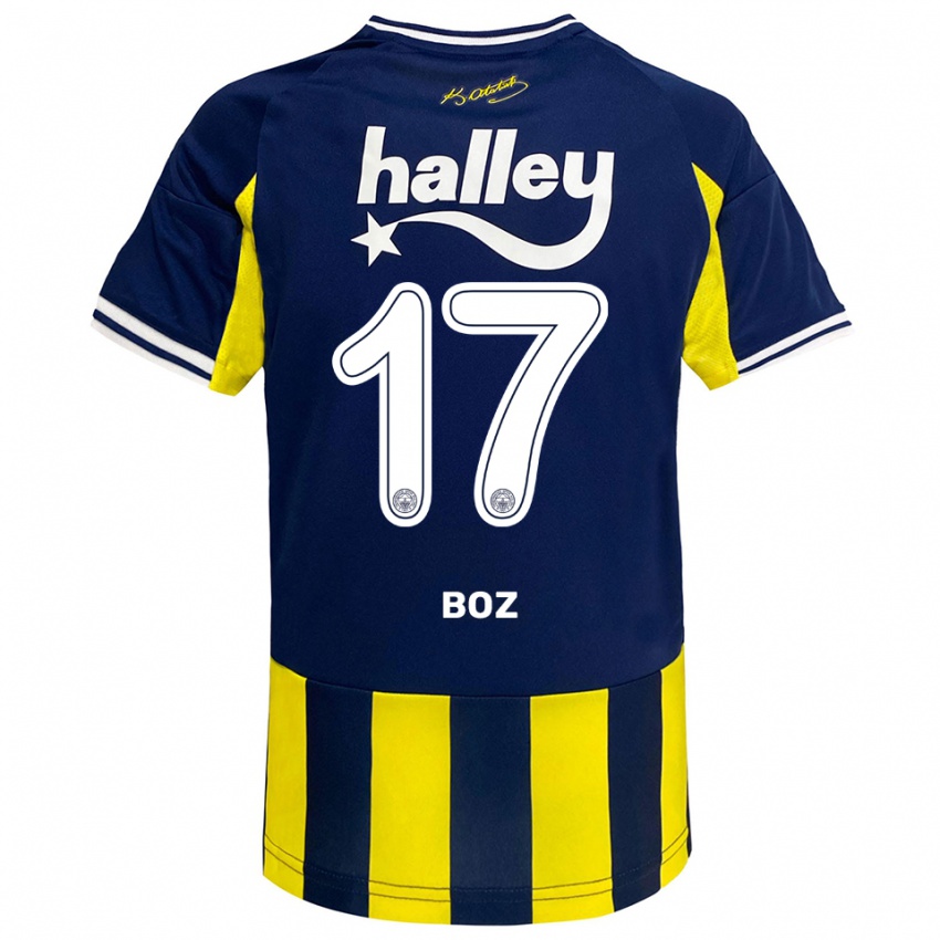 נשים Yasir Boz #17 צהוב כחול נייבי לבן ג'רזי ביתית 2025/26 חולצה קצרה