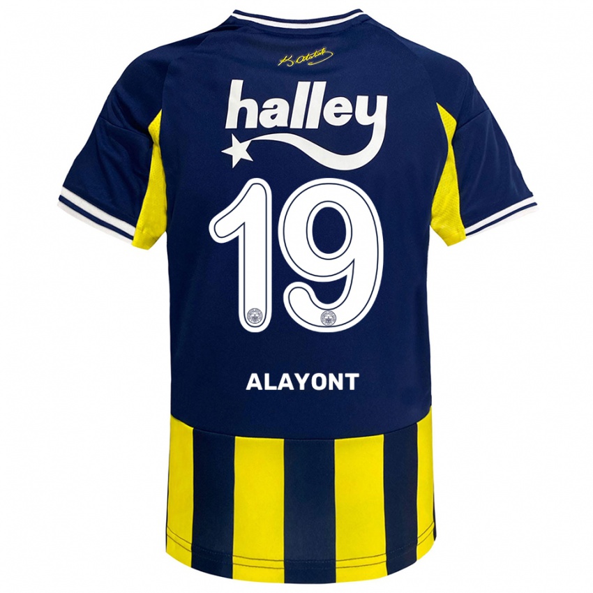 נשים Mesude Alayont #19 צהוב כחול נייבי לבן ג'רזי ביתית 2025/26 חולצה קצרה