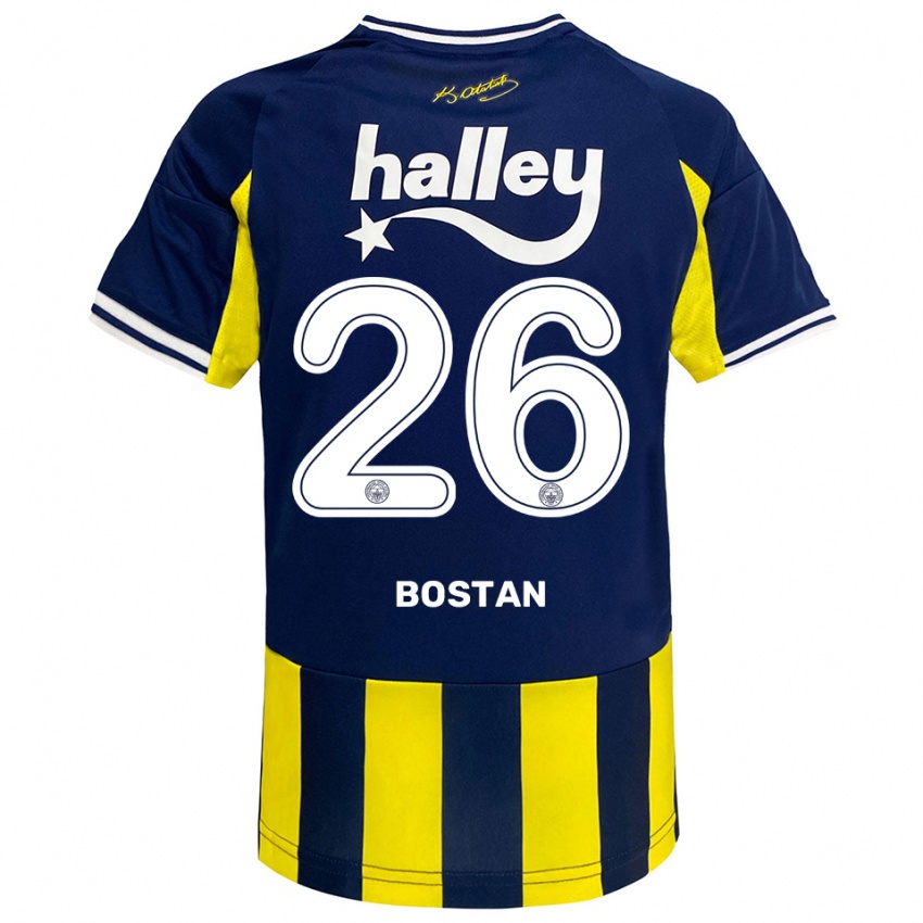 נשים Anil Bostan #26 צהוב כחול נייבי לבן ג'רזי ביתית 2025/26 חולצה קצרה
