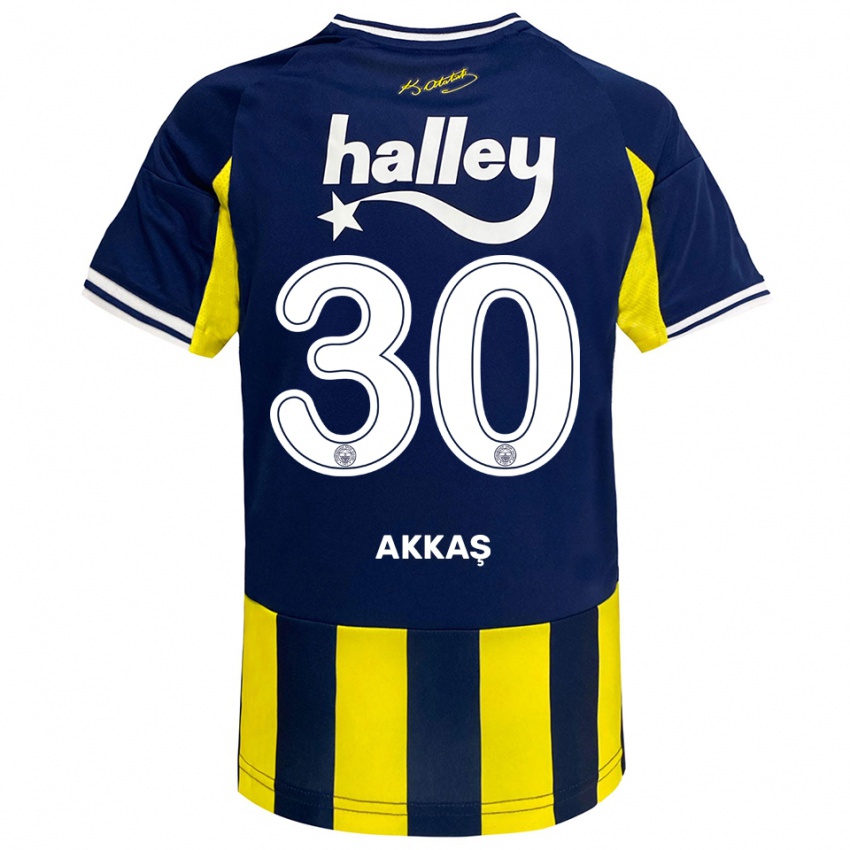 נשים Arda Akkaş #30 צהוב כחול נייבי לבן ג'רזי ביתית 2025/26 חולצה קצרה