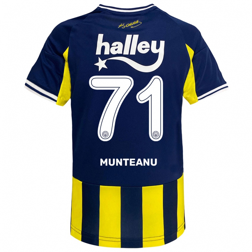 נשים נטליה מונטאנו #71 צהוב כחול נייבי לבן ג'רזי ביתית 2025/26 חולצה קצרה