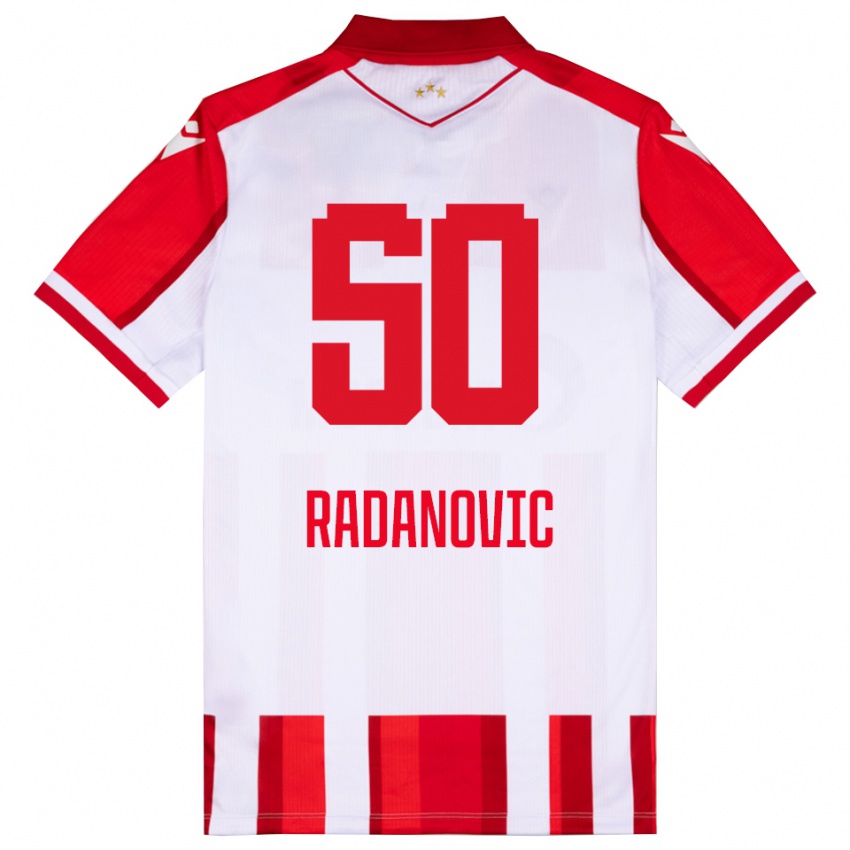 נשים סאבו ראדאנוביץ׳ #50 אדום לבן ג'רזי ביתית 2025/26 חולצה קצרה