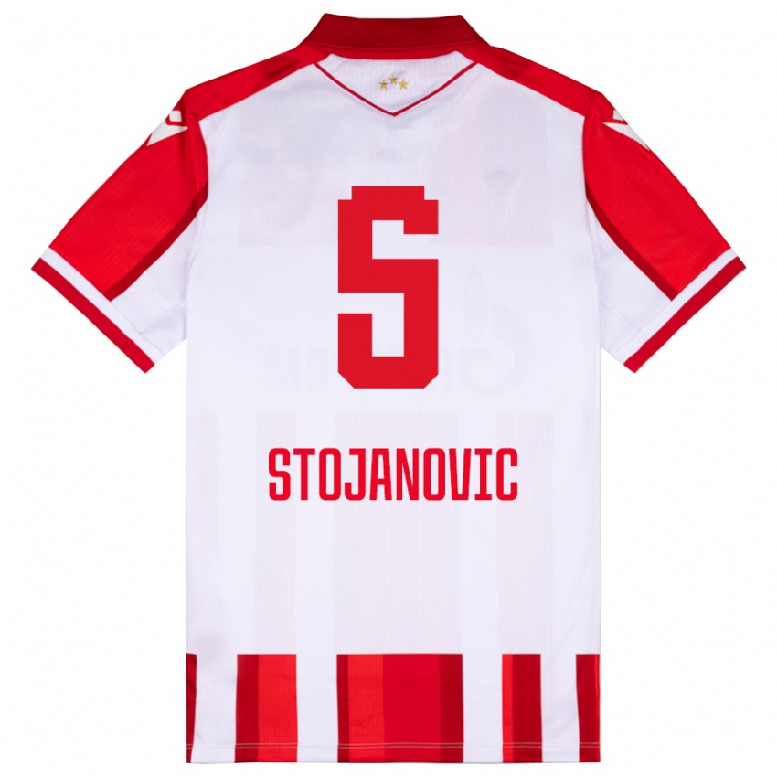 נשים ויקטור סטויאנוביץ׳ #5 אדום לבן ג'רזי ביתית 2025/26 חולצה קצרה