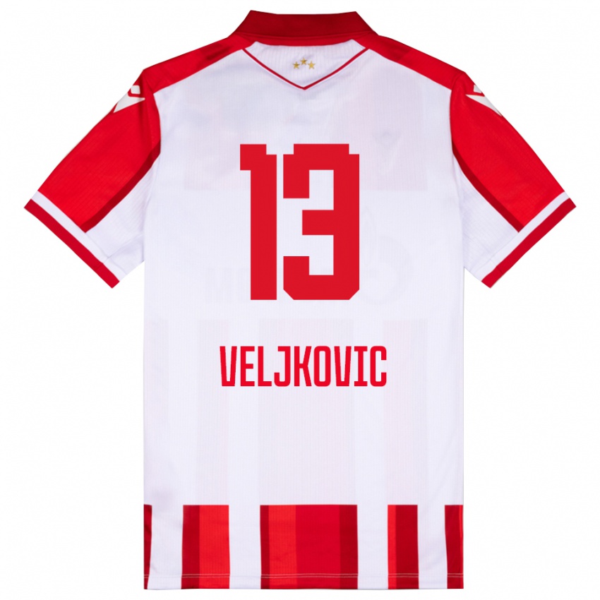 נשים מילוש וליקוביץ' #13 אדום לבן ג'רזי ביתית 2025/26 חולצה קצרה