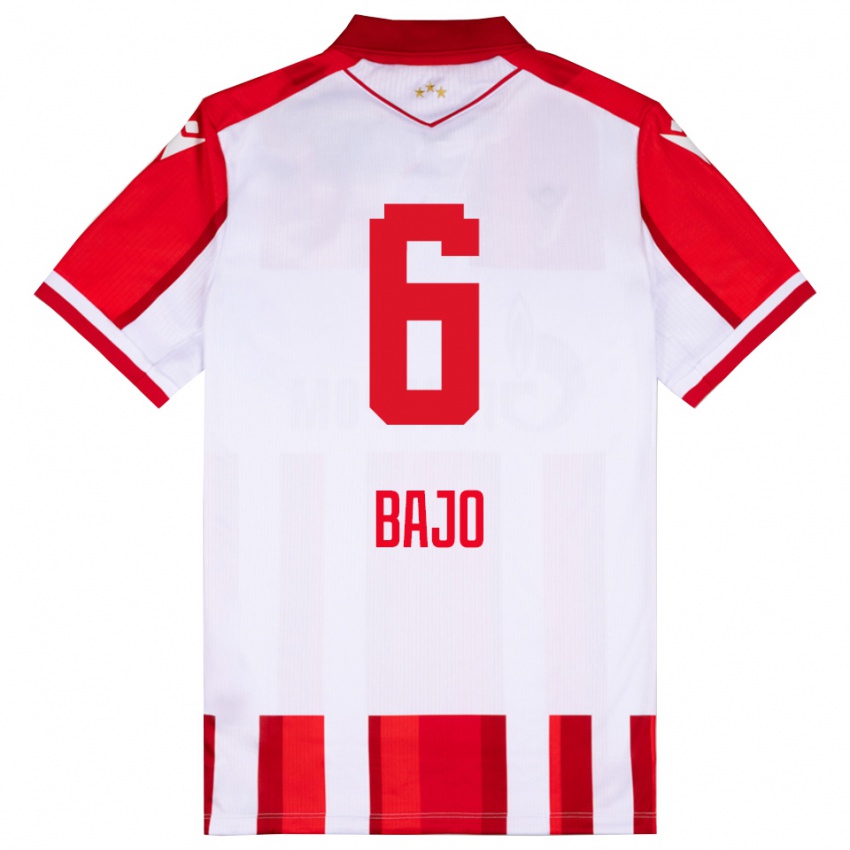 נשים מחמודו באג'ו #6 אדום לבן ג'רזי ביתית 2025/26 חולצה קצרה